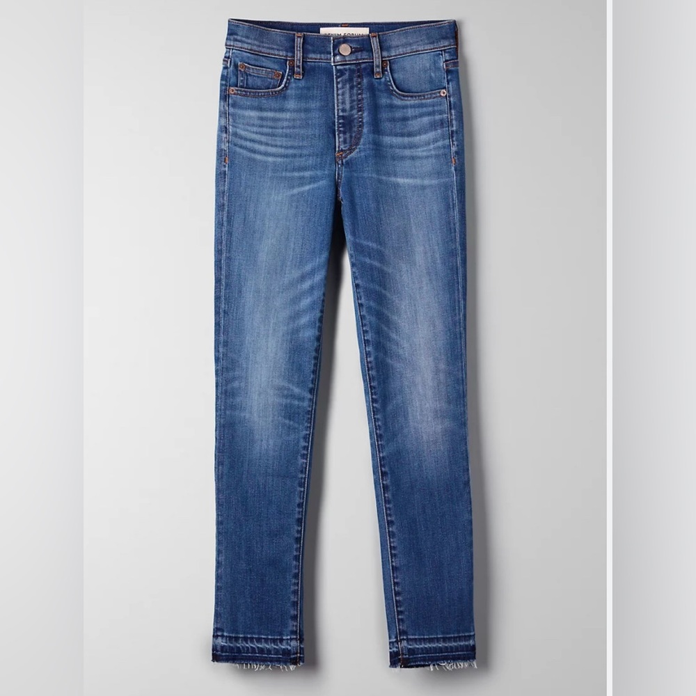 Denim Forum Girls Mid Rise Skinny Crop Jeans - Size 26 - Picture 2 of 6